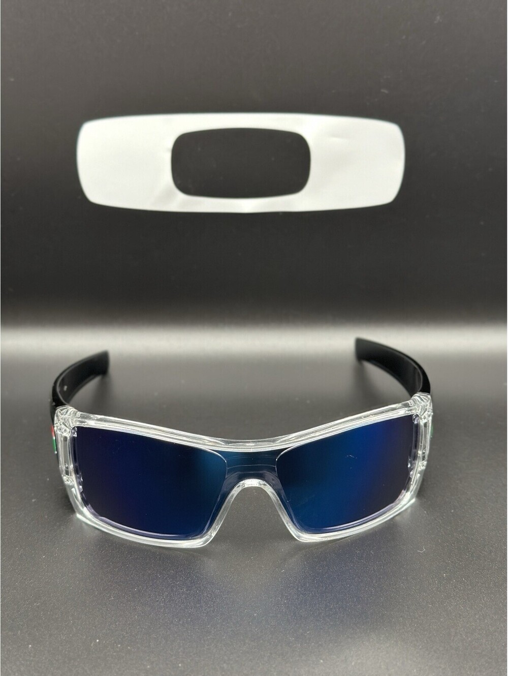 Oakley Batwolf Polished Clear/Black w/Ice Iridium Lenses